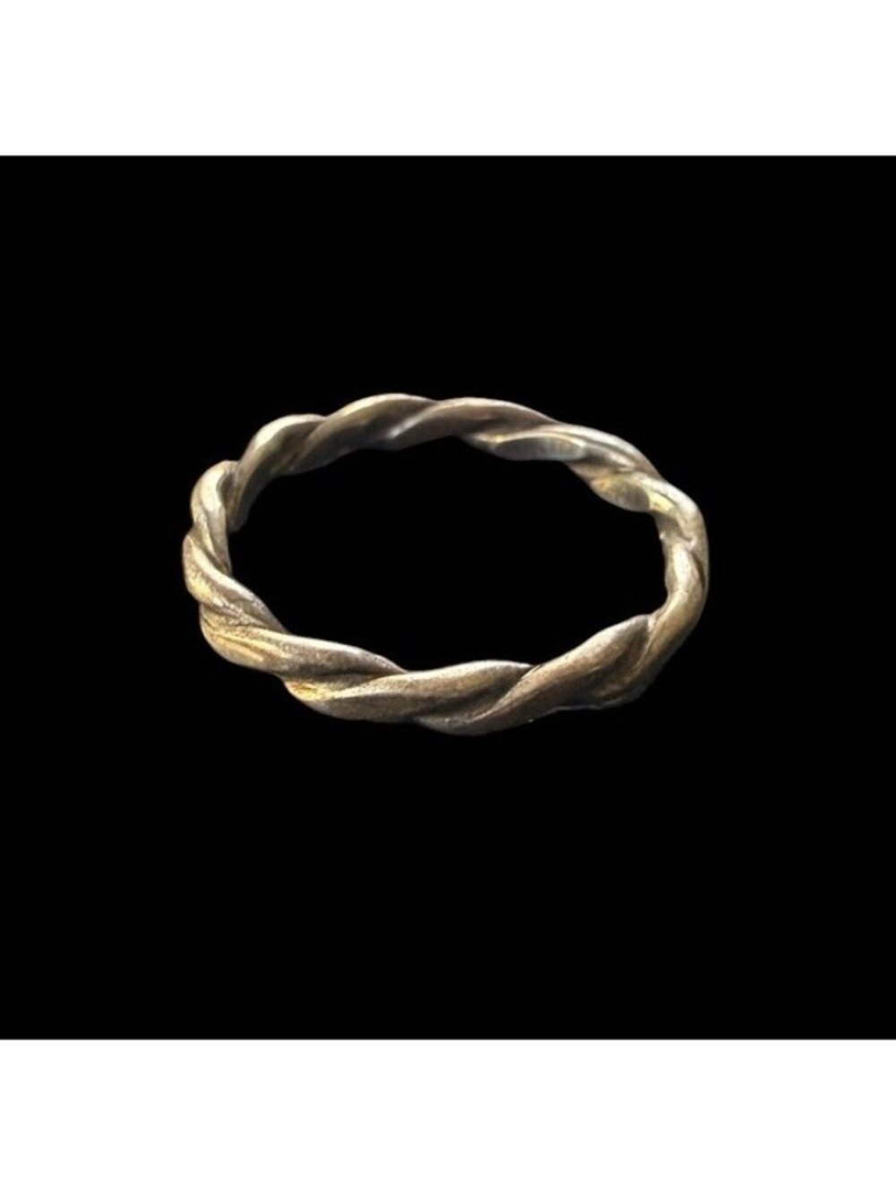925 Sterling Silver Twisted Rope Band Ring Stackable Cable Size 5.5